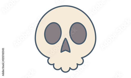 Skull icon halloween and horror bones vector image