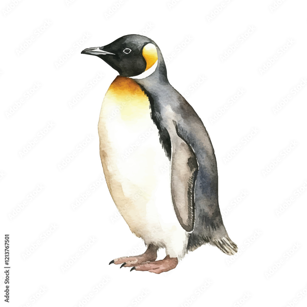 watercolor Penguin isolated white background watercolor Penguin isolated white background