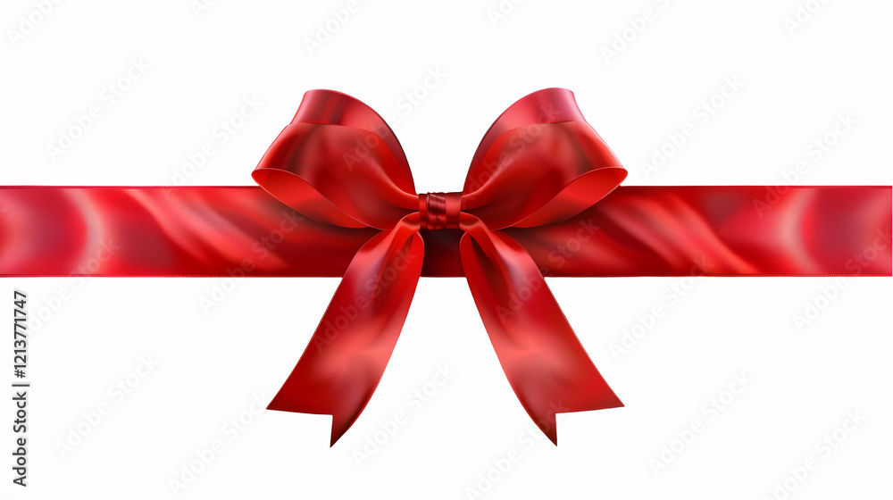red bow isolated on white background,generative ai red bow isolated on white background,generative ai