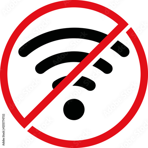 Simple vector icon prohibition
