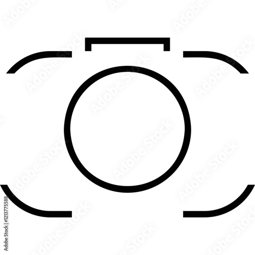 Simple vector icon photographic camera
