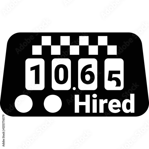 Simple vector icon taxi meter
