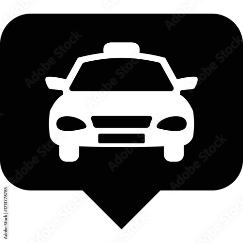 Simple vector icon taxi