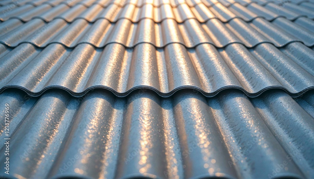 Fire-Resistant Metal Roof Close-Up Fire-Resistant Metal Roof Close-Up