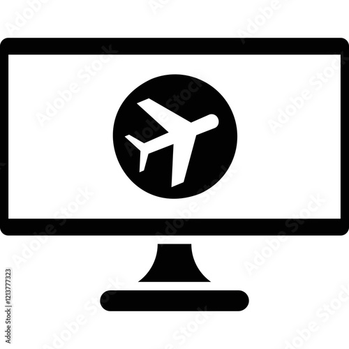 Simple vector icon online ticket purchase
