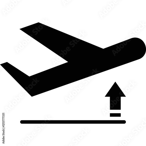 Simple vector icon airplane