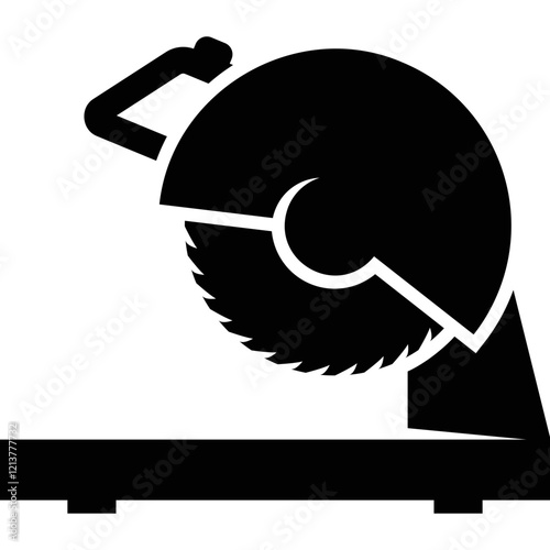 Simple vector icon circular saw