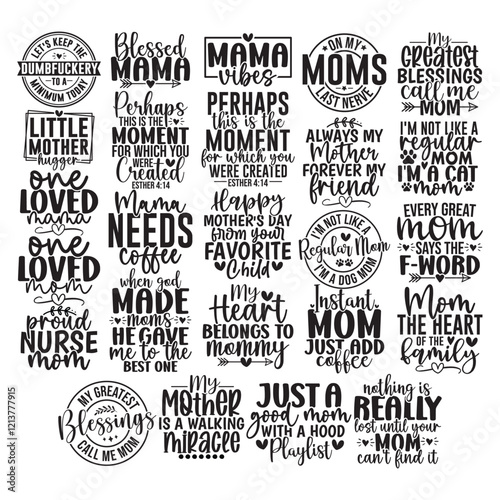 25 Mother's Day SVG Bundle