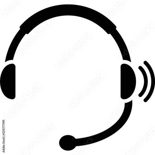 Simple vector icon headphones