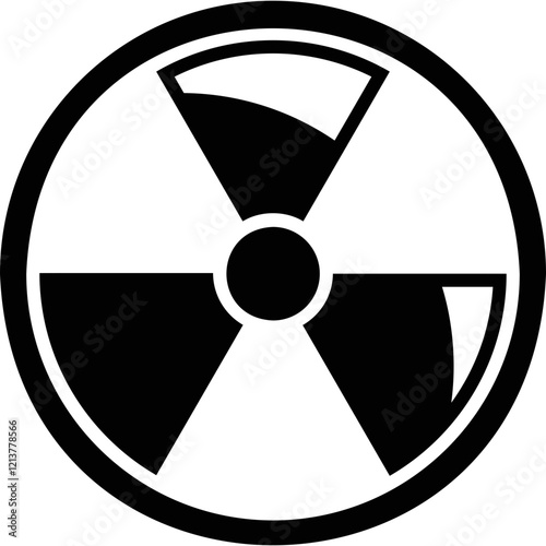Simple vector icon radioactive
