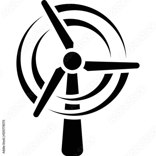 Simple vector icon wind power