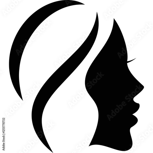 Simple vector icon girl