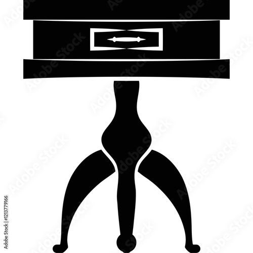 Simple vector icon bedside table
