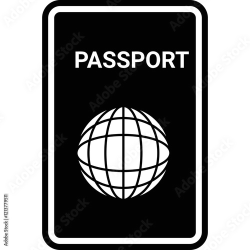 Simple vector icon passport