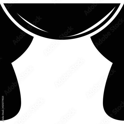 Simple vector icon curtains