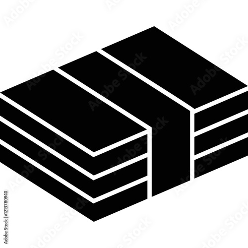 Simple vector icon stack of money
