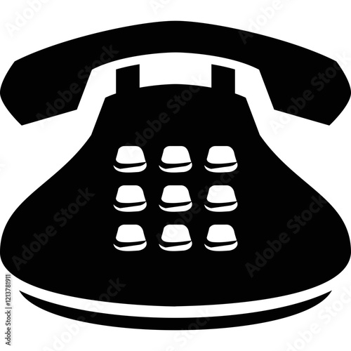 Simple vector icon landline telephone