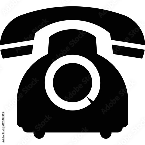 Simple vector icon landline telephone
