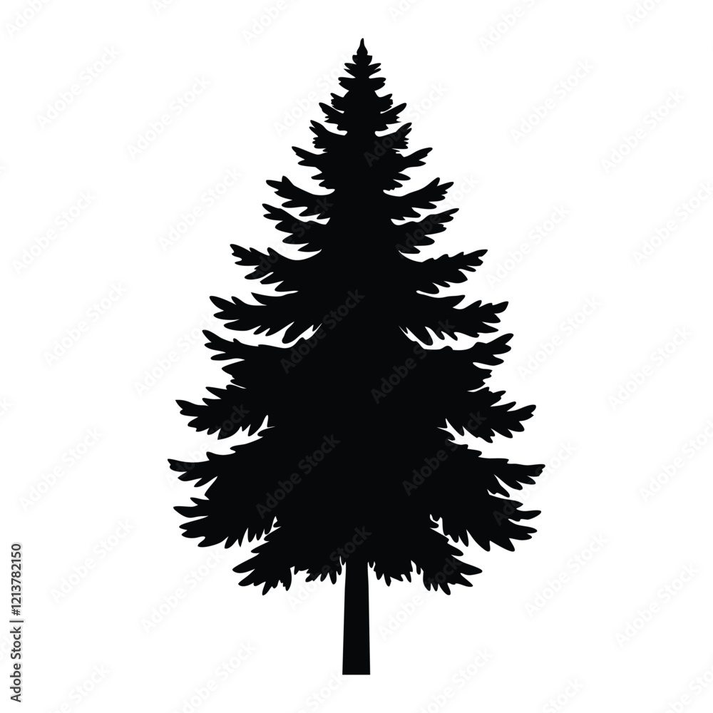Obraz premium christmas tree isolated on white