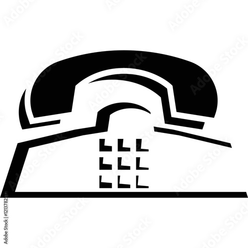 Simple vector icon landline telephone
