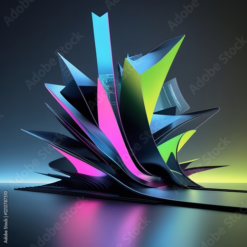 Abstract Neon Structure