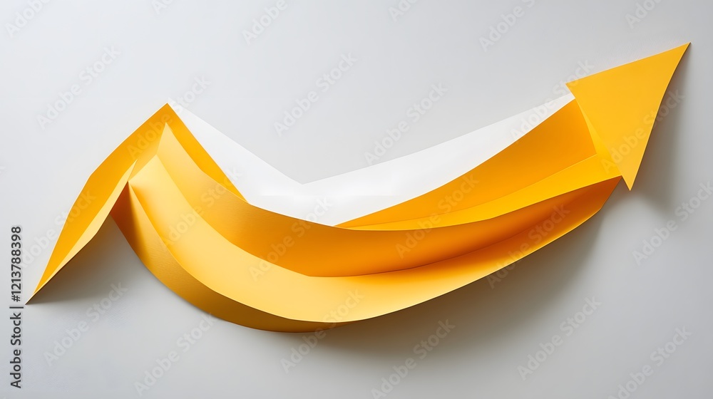 Abstract Yellow Paper Arrow Design Formation Abstract Yellow Paper Arrow Design Formation