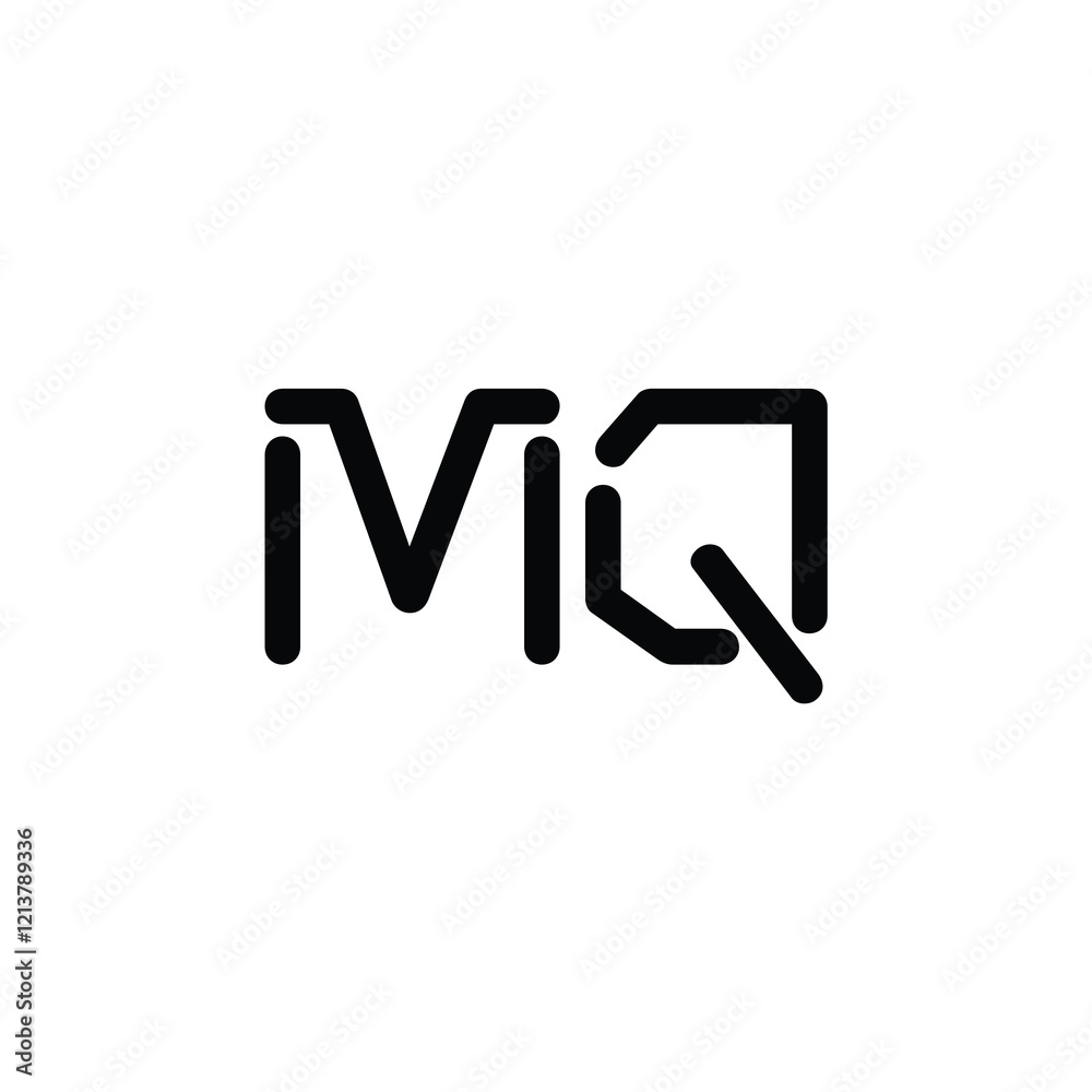 MQ monogram logo design letter text name symbol monochrome logotype alphabet character simple logo