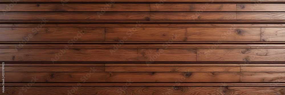 Obraz premium Classic wooden wall pattern with brown wood color tone, aged wood look, wooden surface, brown wood