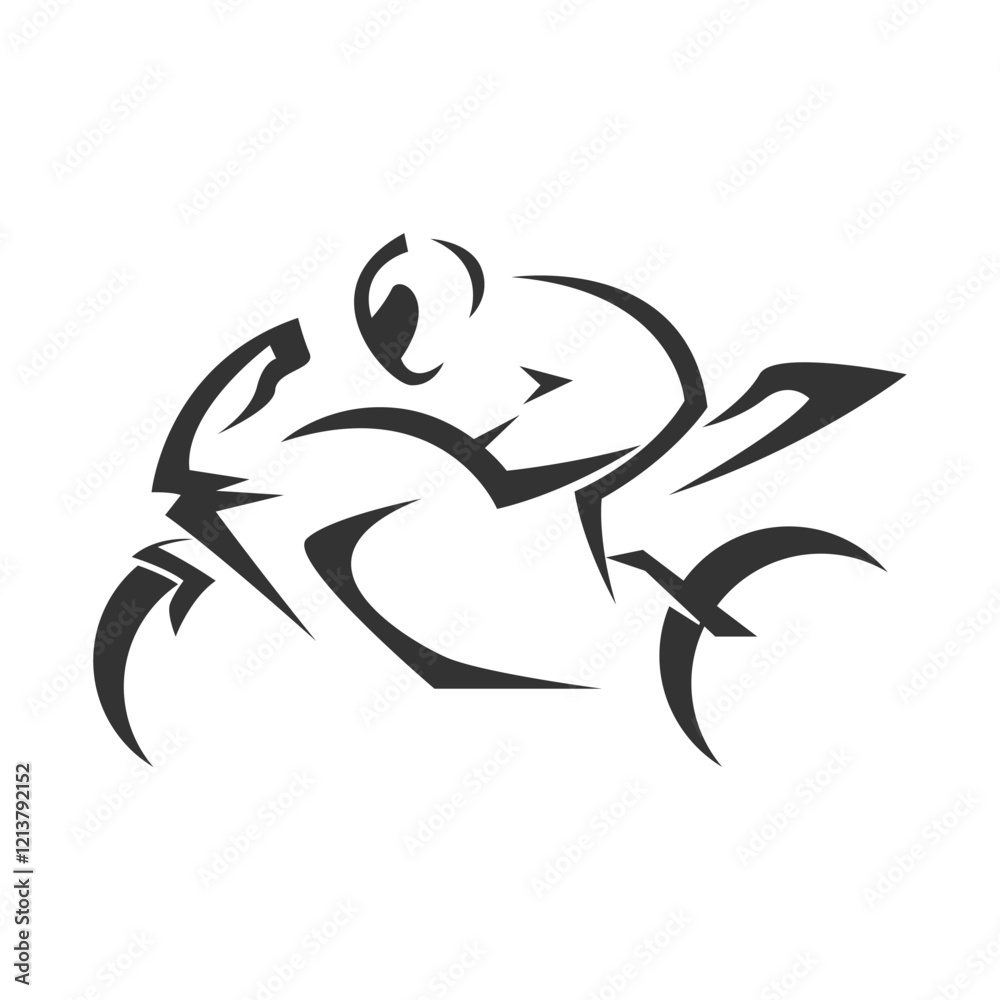 Naklejka premium Motorcycle logo icon design