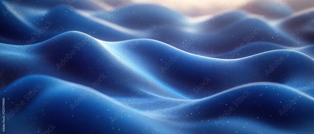 Obraz premium Blue ocean waves under soft morning light