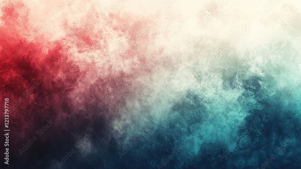 Obraz premium Abstract Red and Teal Watercolor Texture