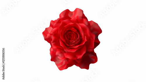 red rose isolated on white transparent background,generative ai