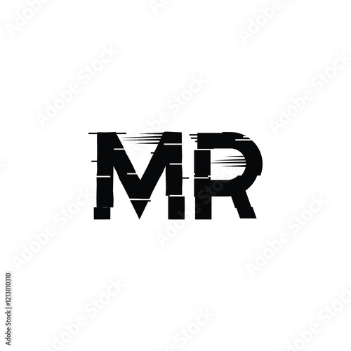 MR monogram logo design letter text name symbol monochrome logotype alphabet character simple logo