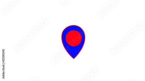 Looping map location pin bouncing on white background. Pin symbol Indicates the location of the GPS map. Free Download Looping map location pin bouncing on white background. Pin symbol Indicates the location of the GPS map. - GFXLoad