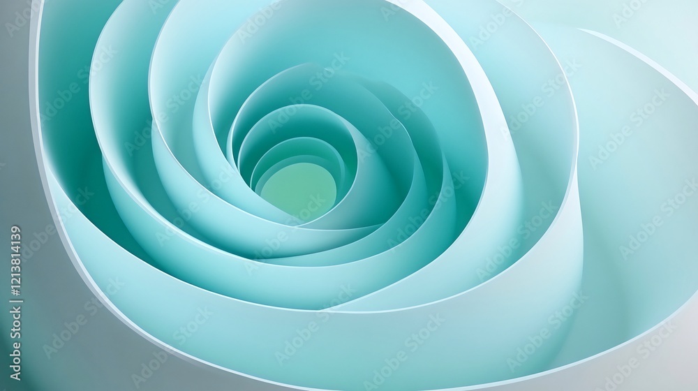 Abstract swirling teal paper design, background gradient, modern art Abstract swirling teal paper design, background gradient, modern art