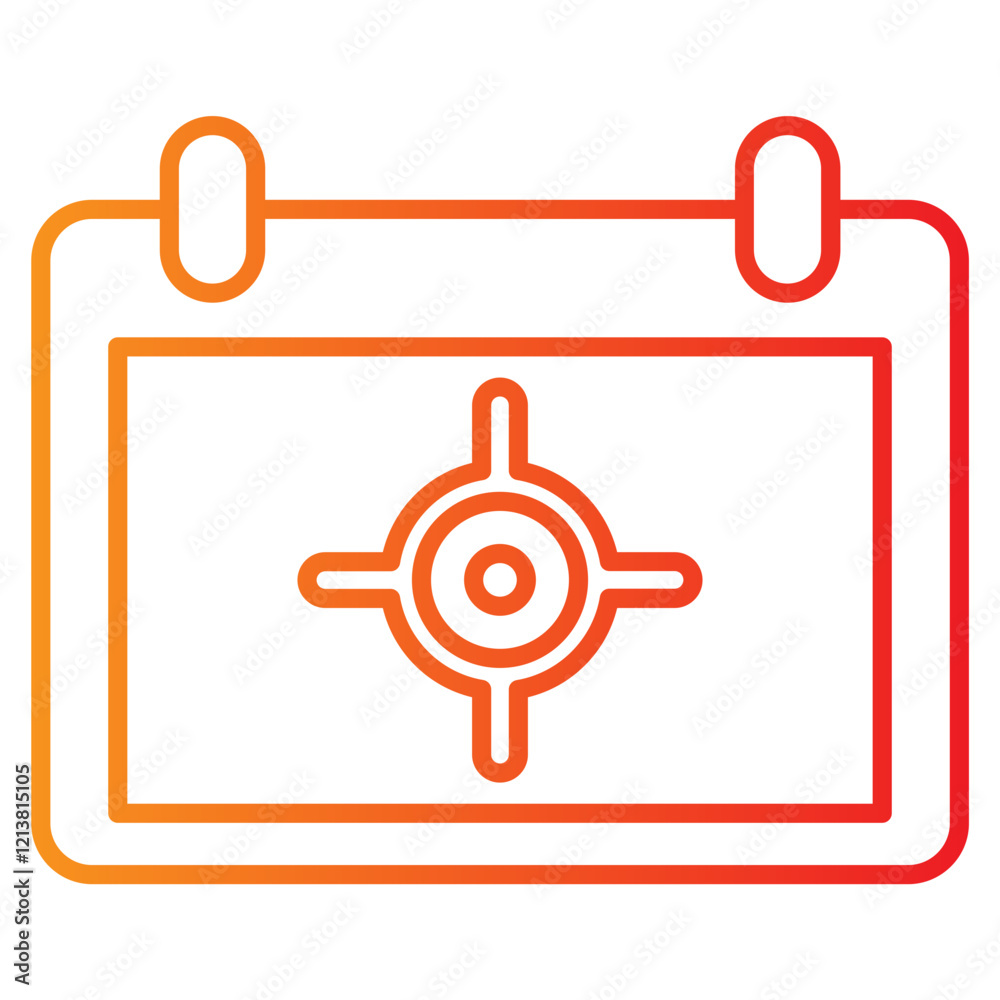 target vector single icon with a line gradient style target vector single icon with a line gradient style