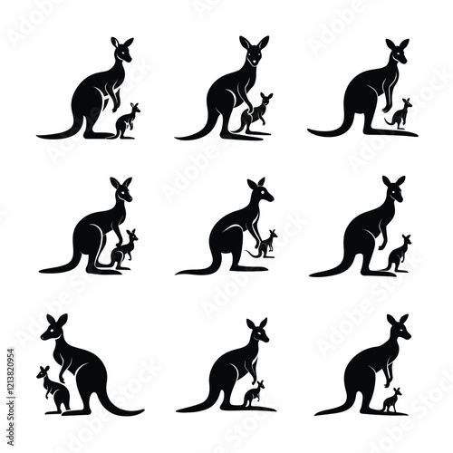 The kangaroo appears natural in her baby photo.