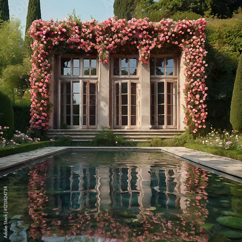 balcony with flowers