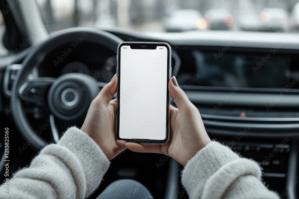 Hands Holding a Smartphone with a White Screen for Digital Communication and Accessibility Hands Holding a Smartphone with a White Screen for Digital Communication and Accessibility