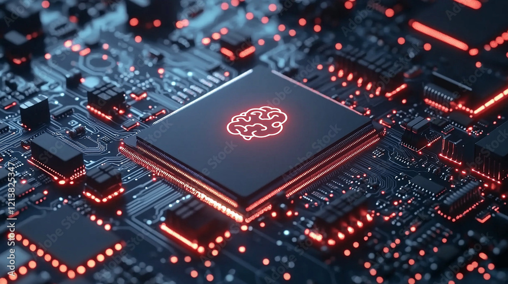 AI brain chip on circuit board. (1) AI brain chip on circuit board. (1)