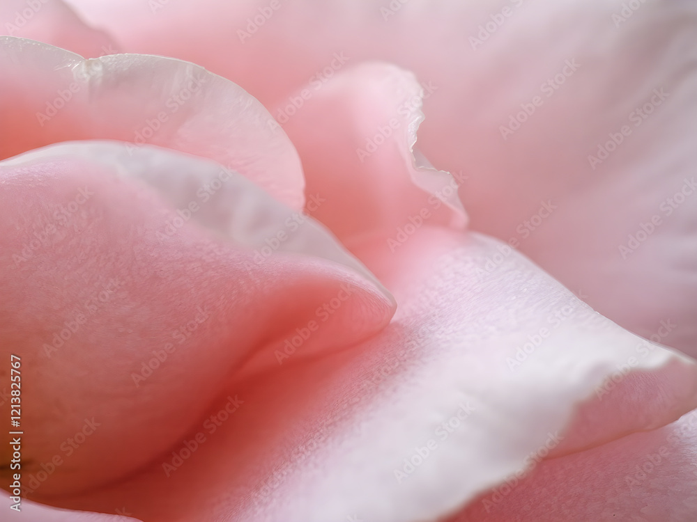 A macro shot of soft pink rose petals with subtle gradients and light reflections, emphasizing their delicate texture A macro shot of soft pink rose petals with subtle gradients and light reflections, emphasizing their delicate texture