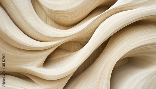 Abstract Wooden Swirls Sculptural Art Design