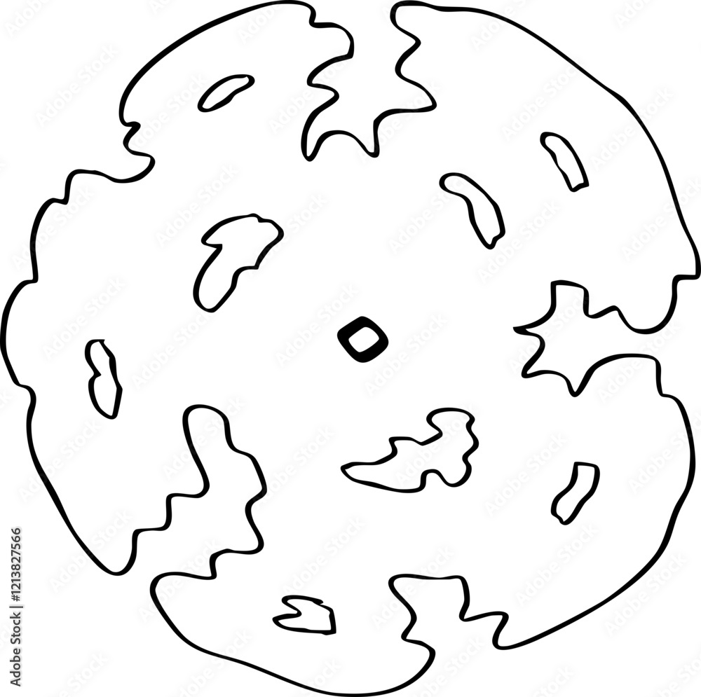 minimalist hand drawn cartoon top view of tree illustration. minimalist hand drawn cartoon top view of tree illustration.