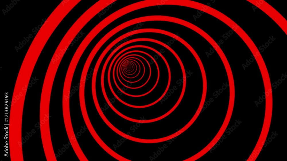 Futuristic Neon Laser Rings of Ultraviolet Fluorescent Light Tunnel,Seamless loop Abstract Neon Circles Tunnel.