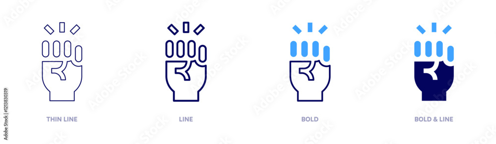 Fight symbol icon in 4 different styles. Thin Line, Line, Bold, and Bold Line. Duotone style. Editable stroke Fight symbol icon in 4 different styles. Thin Line, Line, Bold, and Bold Line. Duotone style. Editable stroke