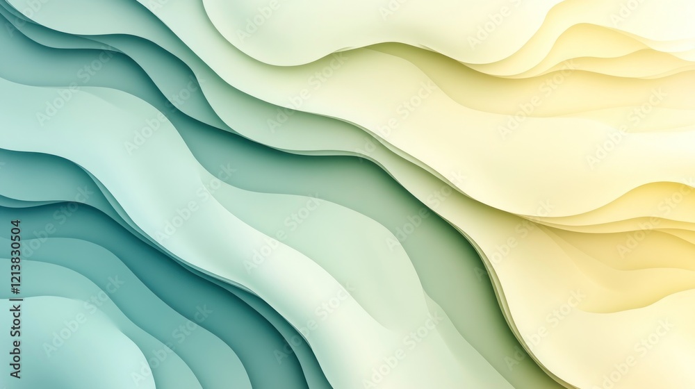Obraz premium Abstract teal-gold waves background texture design