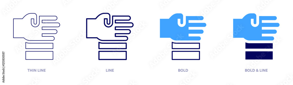 Fist sign icon in 4 different styles. Thin Line, Line, Bold, and Bold Line. Duotone style. Editable stroke Fist sign icon in 4 different styles. Thin Line, Line, Bold, and Bold Line. Duotone style. Editable stroke