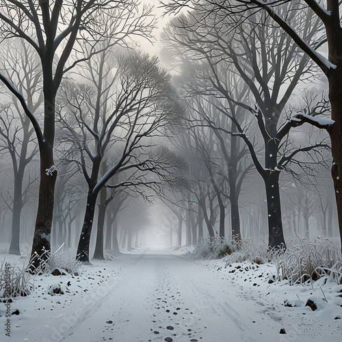 trees in the snow