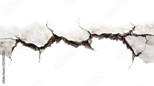 Wallpaper Mural Crack texture lines isolated on white background Torontodigital.ca