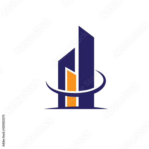 Elegant and creative commercial building logo design, tailored for property developers, real estate firms, and construction companies. Showcase sophistication and expertise.